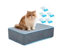 Tapete refrescante para perro, con 5 paquetes de hielo de 20.3 x 15 x 5.5 pulgadas, lavable, plegable, tapete de refrigeración para mascotas, para cachorros, gatos, verano, interior, jaula de viaje