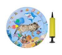 Tapete sensorial de agua para gatos, tapete de juguete lleno de agua, almohadilla inflable de refrigeración con bomba gruesa a prueba de fugas para perros, mascotas, animales domésticos
