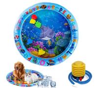 Tapete sensorial interactivo de agua, tapete sensorial de agua para gatos, cama de agua para mascotas, juguete de cama de agua para gatos con peces, tapete de refrigeración para mascotas con bomba de