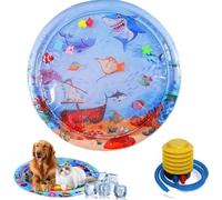 Tapete sensorial interactivo de agua, tapete sensorial de agua para gatos, cama de agua para mascotas, juguete de cama de agua para gatos con peces, tapete de refrigeración para mascotas con bomba de