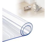 Tapete transparente duradero de 1,5 mm para silla de oficina, antideslizante, impermeable, protege suelos de madera, superficies duras y azulejos (70 x 130 cm)