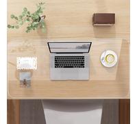 Tapete transparente para escritura, protector de escritorio de PVC antideslizante con borde redondo, antiestático, resistente al calor, impermeable, para oficina en casa, transparente, 1 mm, 17.8 x 36