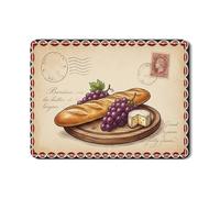 Tapete vintage para secar platos de pan y uvas para encimera de cocina, tapete escurridor de goma absorbente rústico, almohadilla de secado de piel sintética de otoño para cafetería, 45,7 x 61 cm