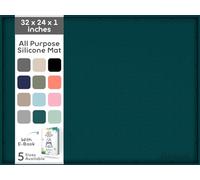 Tapete XL para comida para perros de 32 x 24 x 1 pulgadas, forro multiusos para debajo del fregadero, fundas para lavadora y secadora para la parte superior, alfombrilla de silicona para Blackstone,