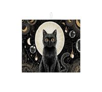 Tapetes absorbentes para secar platos de gato para encimera de cocina, dorados y celestiales, almohadilla de secado de microfibra de Halloween para cafetería, 40,6 x 45,7 cm