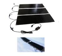 Tapetes Calefactables para Derretir Nieve, 3 Piezas, Tapetes Calefactables de Goma Antideslizantes con Cable de Alimentación, Tapetes Eléctricos para Derretir Hielo(10x48in)