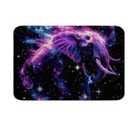 Tapetes de baño con diseño de elefante de galaxia, estilo bohemio, exótico, para niños, niñas, adolescentes, decoración de habitación con patrón de animales salvajes 3D, 20 x 32 pulgadas, elefante
