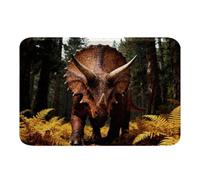 Tapetes de baño de dinosaurios de 20 x 32 pulgadas, con estampado de dinosaurio 3D para niños, niñas, adolescentes, accesorios de baño de dinosaurio de la selva, accesorios de baño, microfibra suave