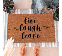 Tapetes De Bienvenida Vive, Ríe, Deja, Resistentes A Las Manchas Y A La Decoloración Tapete Entrada Lavable Alfombras Atrapapolvo Alfombra Atrapapolvo para Casa Hogar Puerta 40 X 60Cm