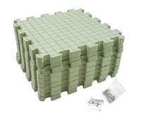 Tapetes de bloqueo, juego de 9 tableros de bloqueo de espuma con 50 pines en T, tablero de bloqueo de ganchillo de rejilla, tapetes de bloqueo de espuma para manualidades, tablero de bloqueo