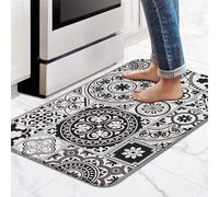 Tapetes de cocina bohemios para piso, tapete acolchado de PVC antideslizante e impermeable, tapete ergonómico antifatiga, resistente al aceite, almohadilla de piso fácil de limpiar para fregadero