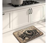 Tapetes de cocina bohemios vintage para piso, tapetes suaves de Magic Moments, acolchados, cómodos, lavables, para fregaderos de cocina, lavadero, baño, 16 x 24 pulgadas