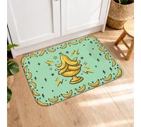 Tapetes de cocina con patrón de plátano para suelo, divertidos tapetes suaves retro, acolchados, cómodos, lavables, para fregaderos de cocina, lavadero, baño, 20 x 31 pulgadas