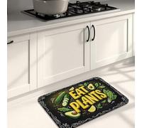 Tapetes de cocina con temática vegetal para piso, coloridos diseños de plantas, tapetes suaves, acolchados durante todo el año, cómodos, lavables para fregaderos de cocina, lavadero, baño, 16 x 24