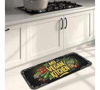Tapetes de cocina con temática vegetal para piso, coloridos diseños de plantas, tapetes suaves, acolchados durante todo el año, cómodos, lavables, para fregaderos de cocina, lavandería, baño, 16 x 47