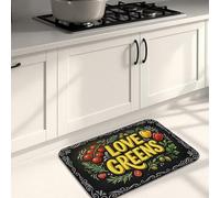 Tapetes de cocina con temática vegetal para piso, coloridos diseños de plantas, tapetes suaves, acolchados durante todo el año, cómodos, lavables para fregaderos de cocina, lavadero, baño, 20 x 31