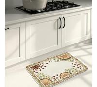Tapetes de cocina de girasoles para piso, diseño rústico de granos de café naturales, color amarillo, lavable, suave, grueso, decoración para fregadero, lavandería, baño, entrada, 40.6 x 119.4 cm