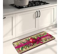Tapetes de cocina de granada para piso, tapetes suaves con patrón de frutas vintage, acolchados, cómodos, lavables, antideslizantes, para fregaderos de cocina, lavandería, baño, 16 x 47 pulgadas