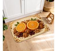 Tapetes de cocina de pavo para piso, rústico, tradicional, naranjas, nogales, color marrón, lavable, suave, para fregadero, lavandería, entrada, pasillo, 20 x 31 pulgadas