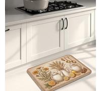 Tapetes de cocina florales vintage para piso, decoración rústica de hierbas, acolchados, cómodos, lavables para fregaderos de cocina, lavandería, 40,6 x 60,9 cm