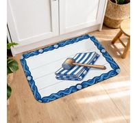 Tapetes de cocina náuticos de cangrejo costero para piso, tapetes suaves de cena de cangrejo azul, acolchados de verano, cómodos, lavables, para fregaderos de cocina, lavandería, baño, 20 x 31