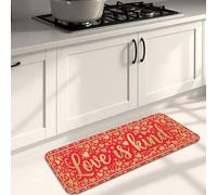 Tapetes de cocina para el día de San Valentín, tapetes suaves con corazones de amor, acolchados, cómodos, lavables, antideslizantes, para fregaderos de cocina, lavandería, baño, 16 x 47 pulgadas