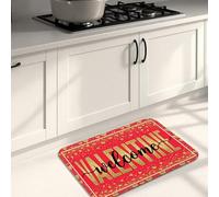 Tapetes de cocina para el día de San Valentín, tapetes suaves con corazones de amor, acolchados, cómodos, lavables, antideslizantes, para fregaderos de cocina, lavandería, baño, 16 x 24 pulgadas