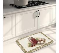 Tapetes de cocina vintage para piso, diseño rústico de gallo y pan, tapetes suaves, acolchados en otoño, cómodos, lavables, para fregaderos de cocina, lavaderos, baño, 16 x 24 pulgadas