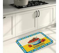 Tapetes de cocina vintage para piso, tapetes suaves de langosta de pasta amarilla, acolchados de verano, cómodos, lavables, para fregaderos de cocina, lavandería, baño, 16 x 24 pulgadas