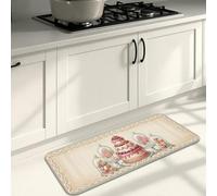 Tapetes de cocina vintage para suelo, libro de recetas y diseño de tienda de dulces, acolchados, cómodos, lavables, para cocina, lavandería, 40,6 x 119,4 cm