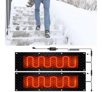Tapetes de deshielo for escaleras exteriores: for caminos y entradas de vehículos seguros, almohadillas antideslizantes for derretir hielo en invierno con cable de alimentación(40x60cmx2Pcs)