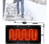 Tapetes de deshielo for escaleras exteriores: for caminos y entradas de vehículos seguros, almohadillas antideslizantes for derretir hielo en invierno con cable de alimentación(30x60cmx1Pcs)