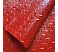 Tapetes de Goma for Garaje, Tapete Antideslizante de PVC con Diseño de Diamante for Remolques, Tapete for Almacenes, Gimnasios, Remolques y Camionetas, Fácil de Cortar y Limpiar