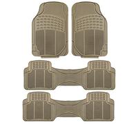 Tapetes de Piso para automóvil, Color Beige, Resistentes a la Intemperie, protección contra Todo Tipo de Clima, Ajuste Universal, se Adapta a la mayoría de Coches, SUV y Camiones (Juego Completo de 3