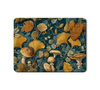 Tapetes de secado de platos botánicos vintage para encimera de cocina, tapete de goma absorbente de hongos verde azulado, almohadilla de secado de piel sintética para cafetería, 45,7 x 60,9 cm