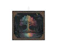 Tapetes de secado de platos con diseño de árbol celta para encimera de cocina, tapete escurridor de platos absorbente de la naturaleza, tapete de secado de microfibra bohemia para encimera de cocina