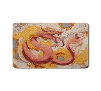 Tapetes de secado de platos de dragón para encimera de cocina, escurridor de platos de goma absorbente de dragón, almohadilla de secado de piel sintética asiática para protector de barra de café, 12 x