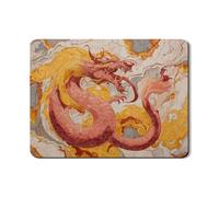 Tapetes de secado de platos de dragón para encimera de cocina, escurridor de platos de goma absorbente de dragón, almohadilla de secado de piel sintética asiática para protector de barra de café, 18 x