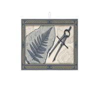 Tapetes de secado de platos de helecho y brújula para encimera de cocina, tapete absorbente botánico vintage, elegante almohadilla de secado clásica de microfibra para decoración del hogar, 16 x 18