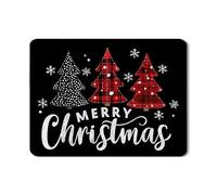 Tapetes de secado de platos de Navidad para encimera de cocina, diseño de cuadros rojos y copos de nieve, tapete escurridor de platos de goma absorbente, tapete de secado de piel sintética de invierno