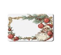 Tapetes de secado de platos de Navidad para encimera de cocina, tapete escurridor de platos de goma absorbente vintage de Papá Noel, almohadilla de secado de piel sintética festiva para encimera de