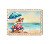 Tapetes de secado de platos de pájaros tropicales para encimera de cocina, tapete escurridor de platos de goma absorbente tropical de melocotón, almohadilla de secado con patrón costero de verano para