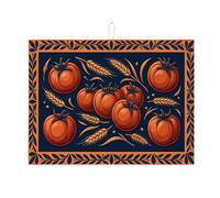 Tapetes de secado de platos de tomates para cocina, tapete escurridor absorbente floral naranja, almohadilla de secado de microfibra rústica de otoño para protector de mostrador, 18 x 24 pulgadas