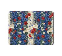 Tapetes de secado de platos florales para encimera de cocina, tapete de goma absorbente vintage de amapola roja, elegante almohadilla de secado clásica de piel sintética para decoración del hogar, 18