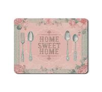 Tapetes de secado de platos florales para encimera de cocina, tapete de goma absorbente vintage Home Sweet Home, almohadilla de secado clásica retro para protector de barra de café, 45,7 x 61 cm