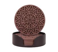 Tapetes de té Antideslizantes aislados Posavasos de Mesa de Comedor engrosados | para Tazas de Silicona: Mesa portátil de Madera para hogar, Bar, Hotel, Restaurante