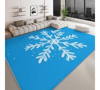 Tapetes Lavables a Máquina para Sala de Estar Geométrico, Alfombrilla de Entrada Interior Carta De Amor De Copo De Nieve Alfombras Antideslizantes Rectangulares 160 x 230 cm