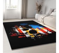 Tapetes Lavables a Máquina para Sala de Estar Grafiti, Alfombrilla de Entrada Interior Calavera Rayas, Alfombras Antideslizantes Rectangulares 180 x 240 cm
