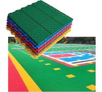 Tapetes modulares entrelazados, baldosas for cancha Deportiva de Baloncesto al Aire Libre, guarderías, Bricolaje, Drenaje rápido(Yellow)