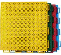 Tapetes modulares entrelazados, baldosas for canchas Deportivas de Exterior, tapetes de Drenaje rápido for jardín, Mascotas, terraza, Garaje, Patio, 16 Unidades(Green)